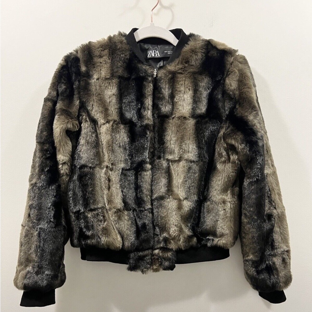 Zara Faux Fur Bomber NWT